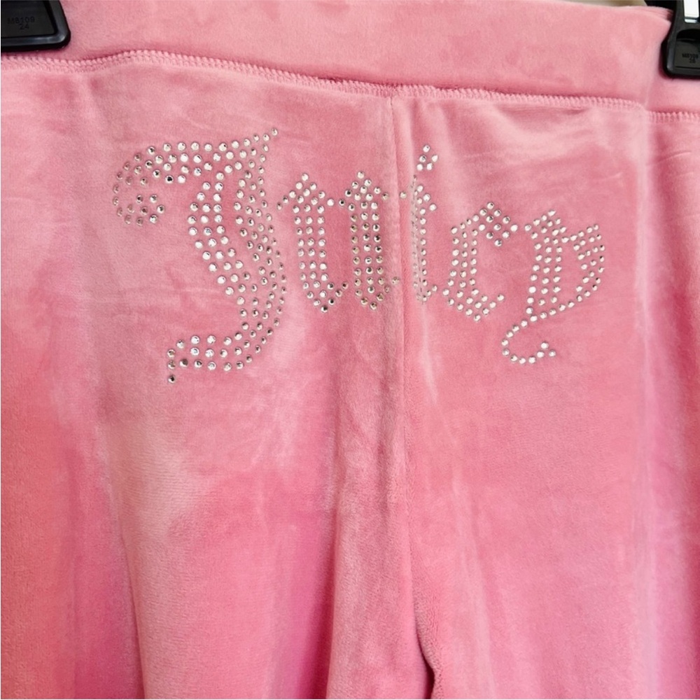 NEW! JUICY COUTURE Velour OG Bling Tracksuit Hoodie & Pant Set Rose pink - Picture 13 of 16